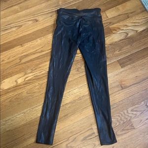 Gently worn Spanx Faux leather leggings SP